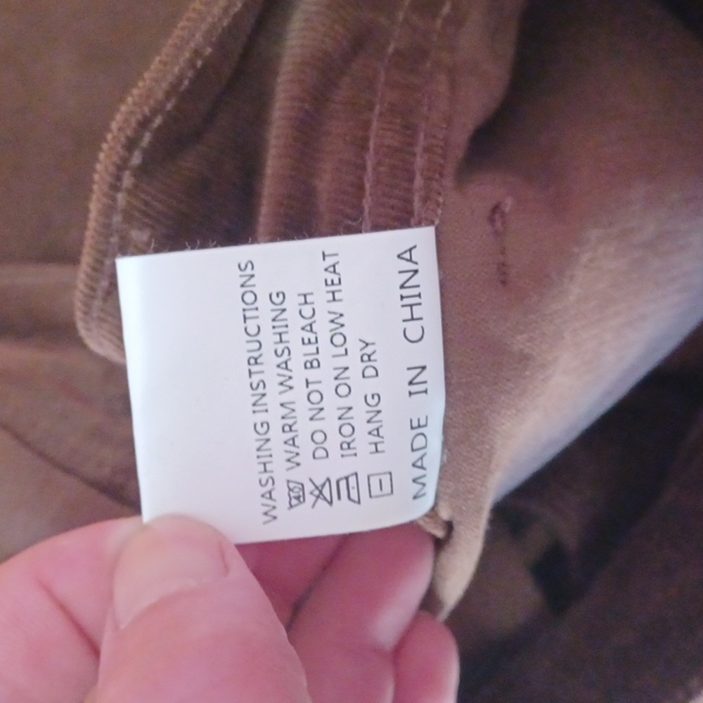 Flamingals Brown Corduroy High Rise Straight/Wide Leg Pants Made For Curves New - Picture 14 of 15